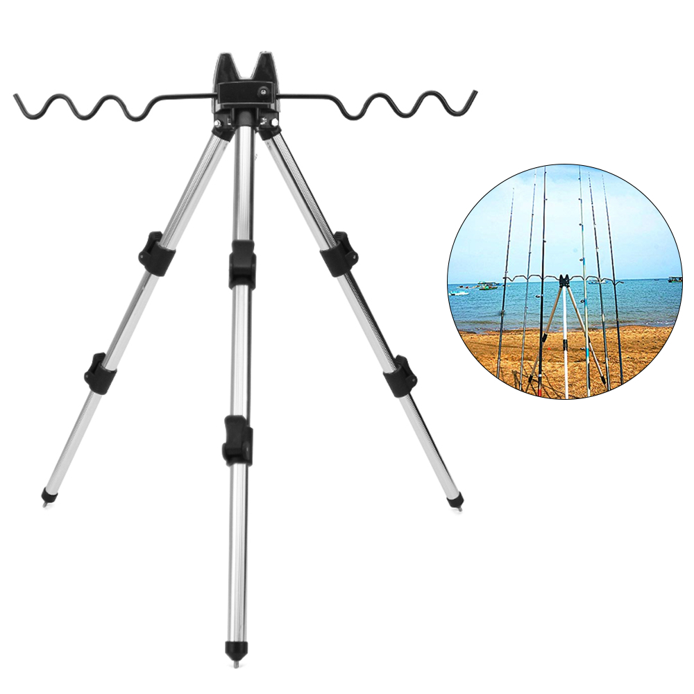 Подставка телескопическая для 6 удилищ 35-62 см / Компактная подставка тренога для удочек