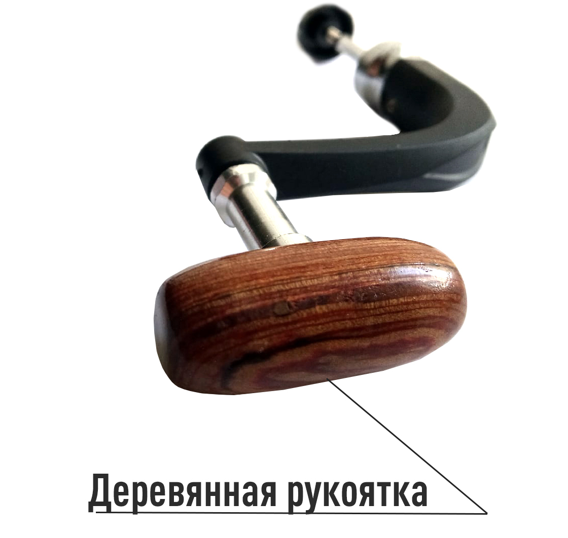 Ручка сменная для рыболовных катушек 1000-4000 деревянная рукоятка — изображение 5