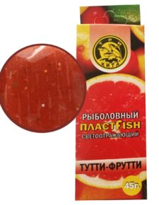 2 шт. Пластилин рыболовный мягкий насадочный ПлаcтФиш Тутти-фрутти с блестками ароматный 45 гр