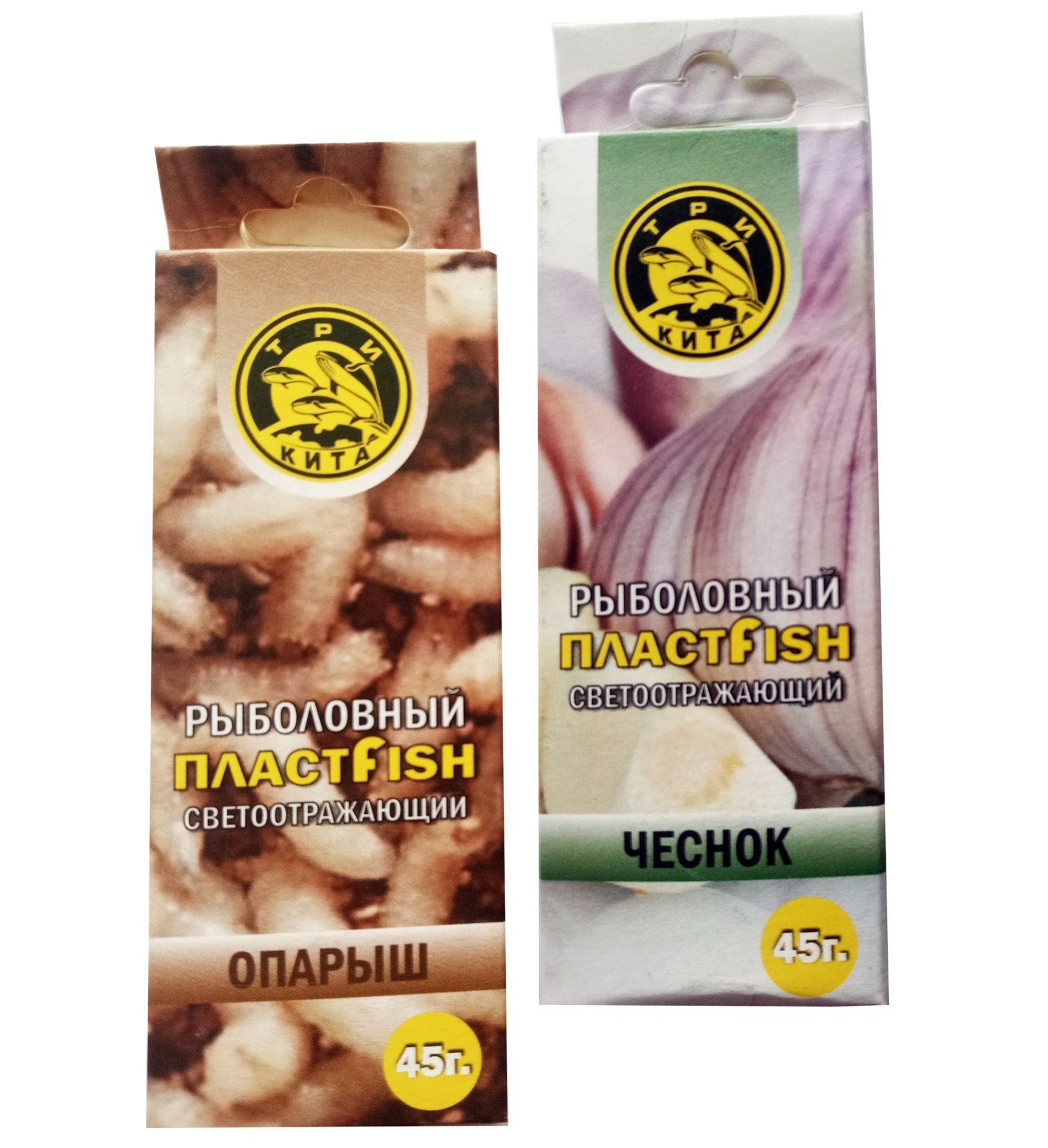 2 шт. Пластилин рыболовный мягкий насадочный ПлаcтФиш Опарыш, Чеснок с блестками ароматный 90 гр Светлый
