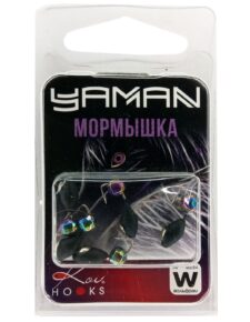 5 шт. Мормышка вольфрам безнасадочная ЯМАН Овсинка с коронкой из никеля, d-4 мм, вес 1,1 г, кристалл хамелеон