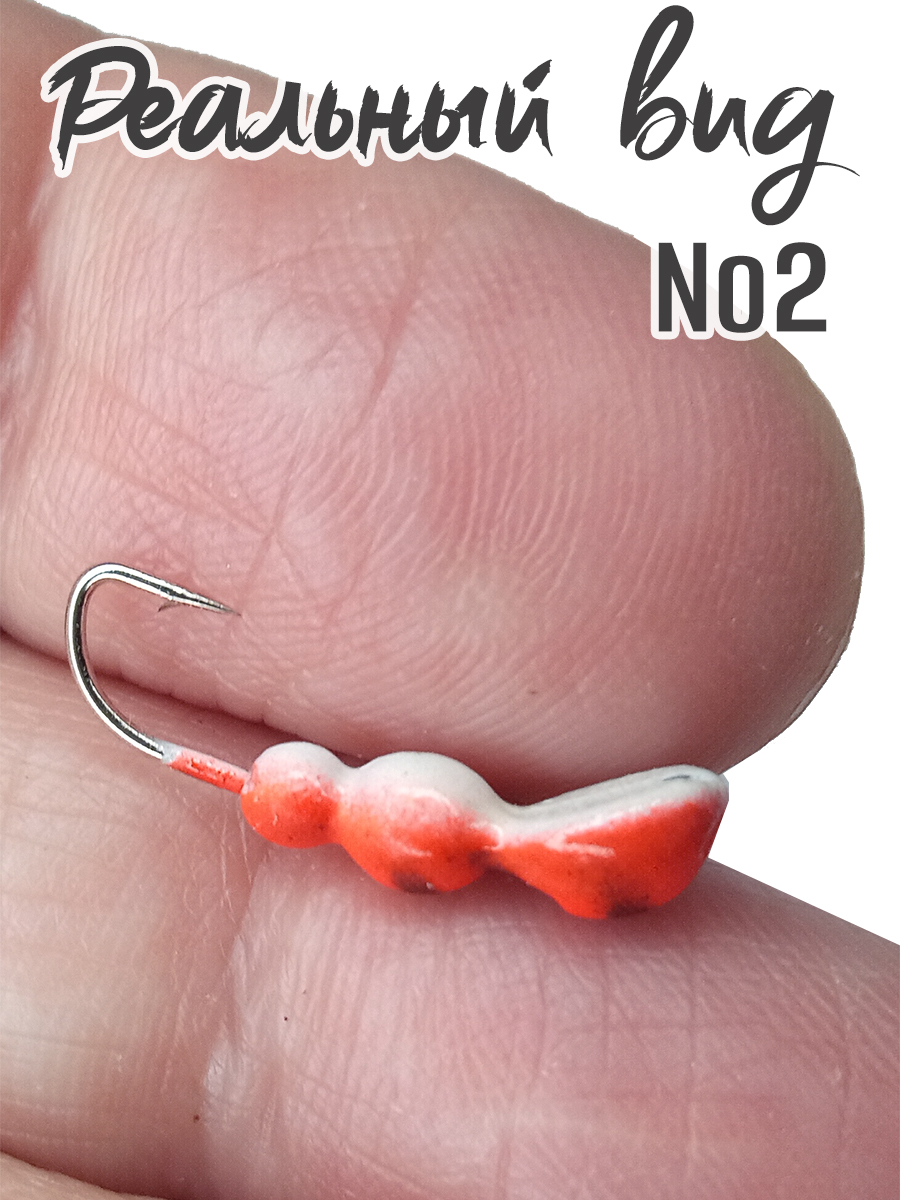 3 шт. Мормышка литая Marlin's Муравей №2 0,45гр кр.Crown цв. красный — изображение 2