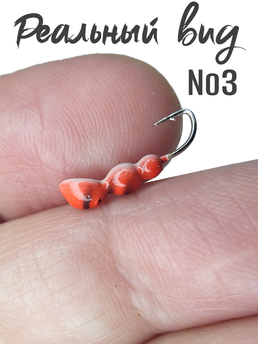 3 шт. Мормышка литая Marlin's Муравей №4 1,25гр кр.Crown цв. красный — изображение 2