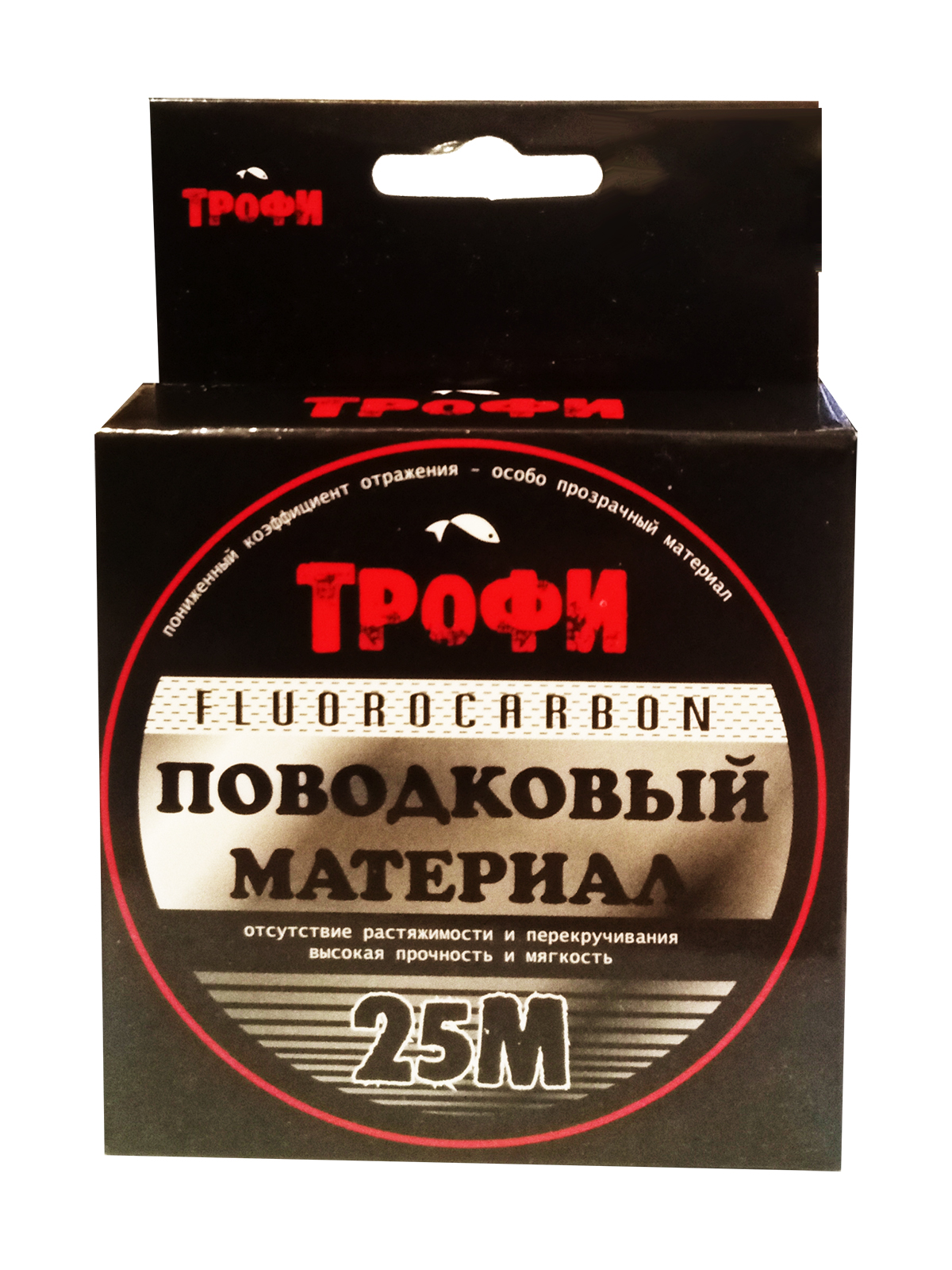 Поводковый материал Трофи fluorocarbon 25м 0,14мм 5.2кг — изображение 3